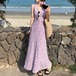 レースVネックノースリーブフラワーワンピ ・69261