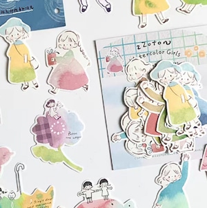 新作予約☆MO1026｜Molinta【晕染女孩 / Watercolor Girls】ステッカーパック