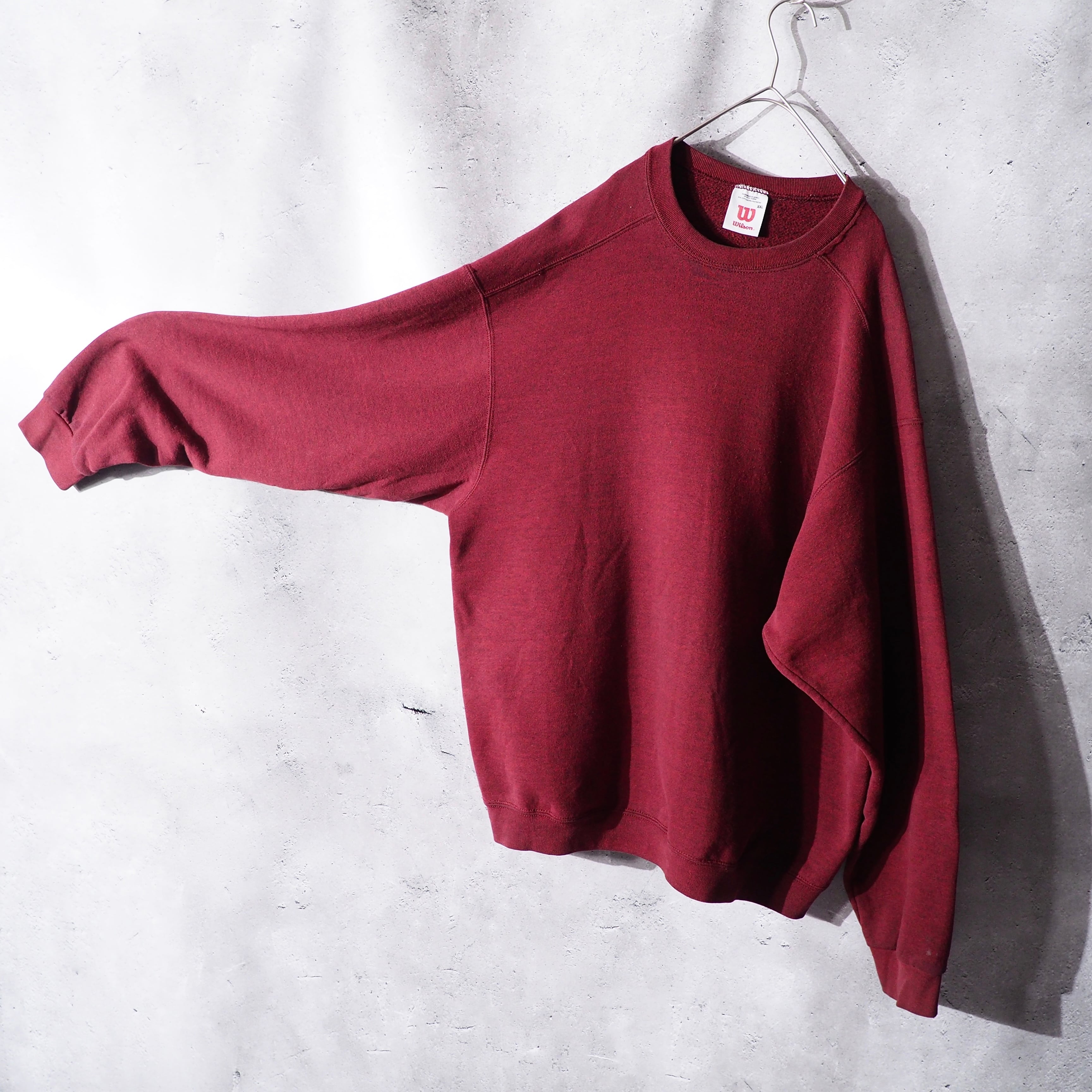 " Wilson " Beautiful Dark Bordeaux Piece Dyeing Over silhouette sweat shirt