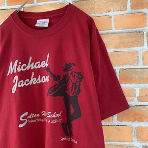 【PORT&COMPANY】 マイケルジャクソン Tシャツ カレッジ アメリカ古着 mj MichaelJackson