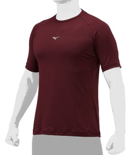 ミズノ(MIZUNO)ローネック/半袖(野球/抗菌防臭/防汚) 品番: 12JAAP3063