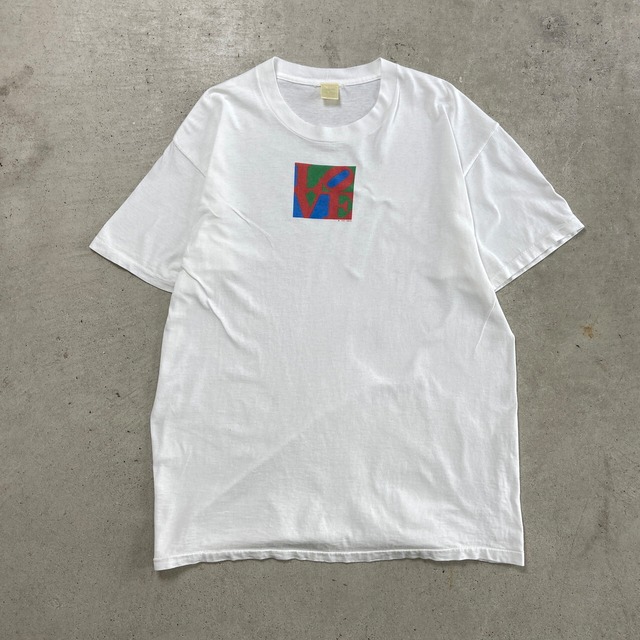 90年代 Robert Indiana LOVE ポップアート プリントTシャツ メンズXL 