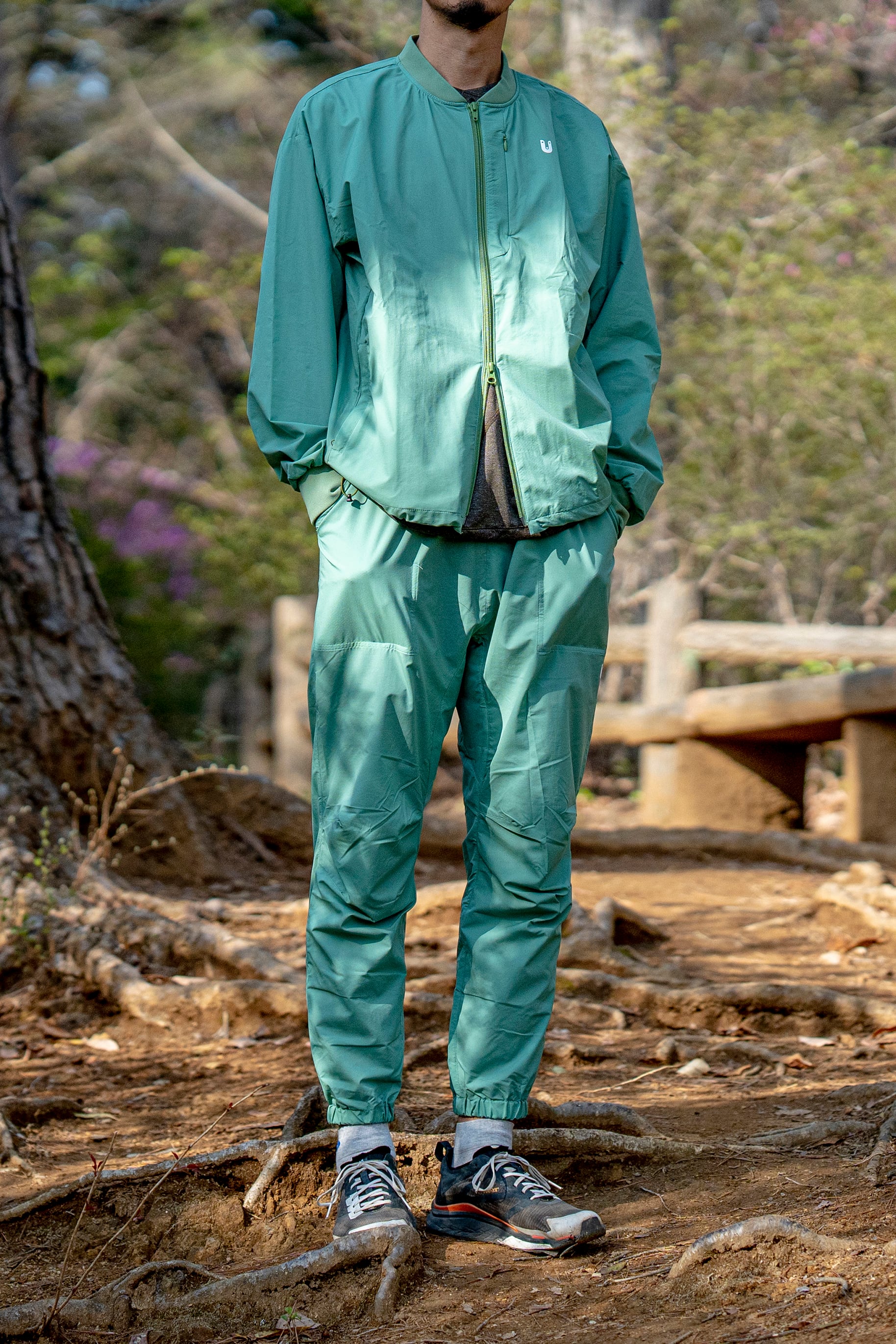 Sato Wind Pant: Color Malachite | TANNUKI Running Wear Shop