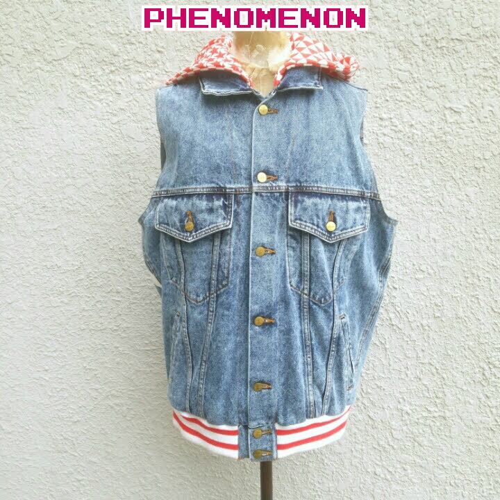 【国内正規品】美品/フェノメノンPHENOMENON/ノースリ/デニム