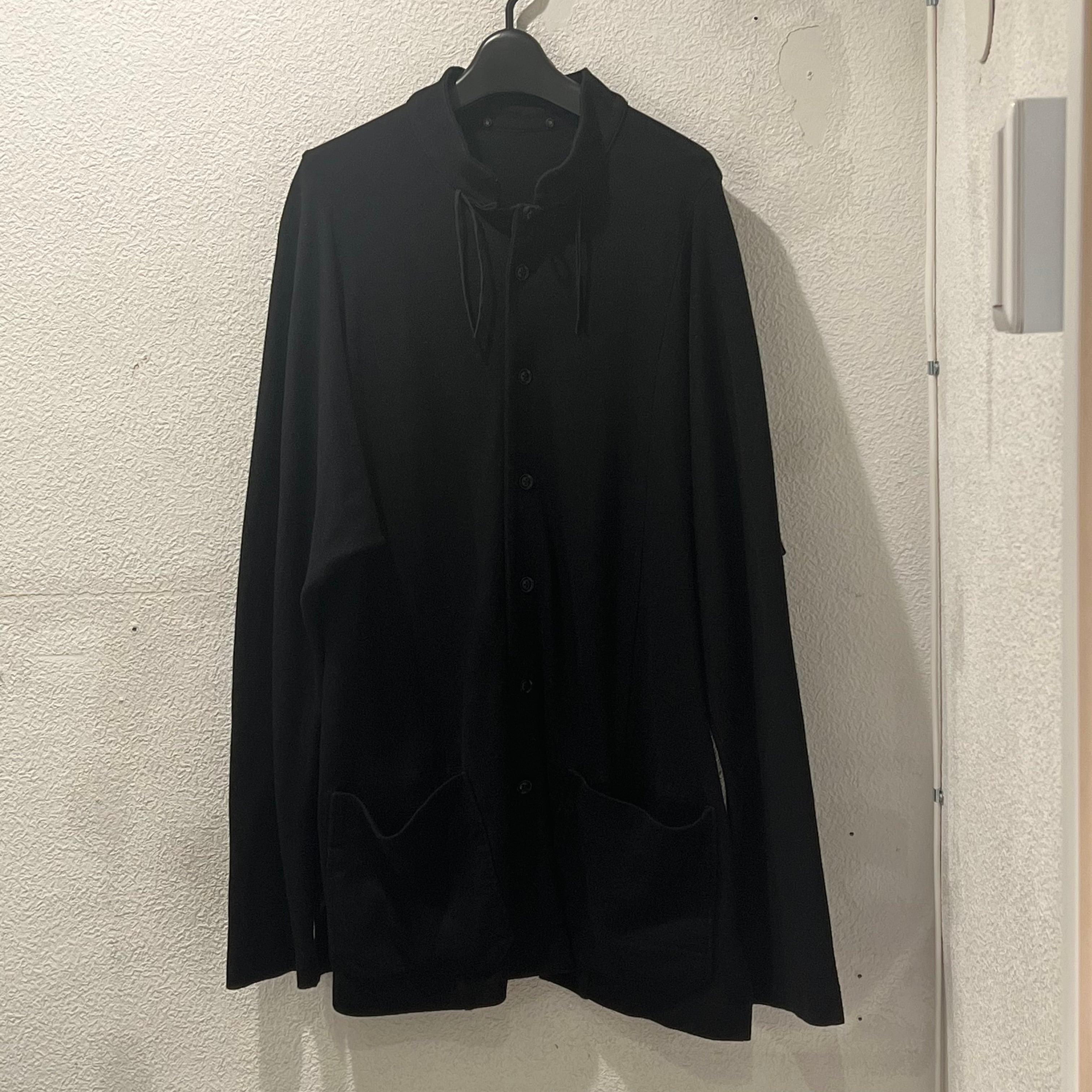 Yohji Yamamoto Pour Homme ヨウジヤマモトプールオム 18AW コットンジャージーチャイナシャツ HK-B40-023 長袖  size-2【表参道t08】 | ブランド古着Brooch powered by BASE