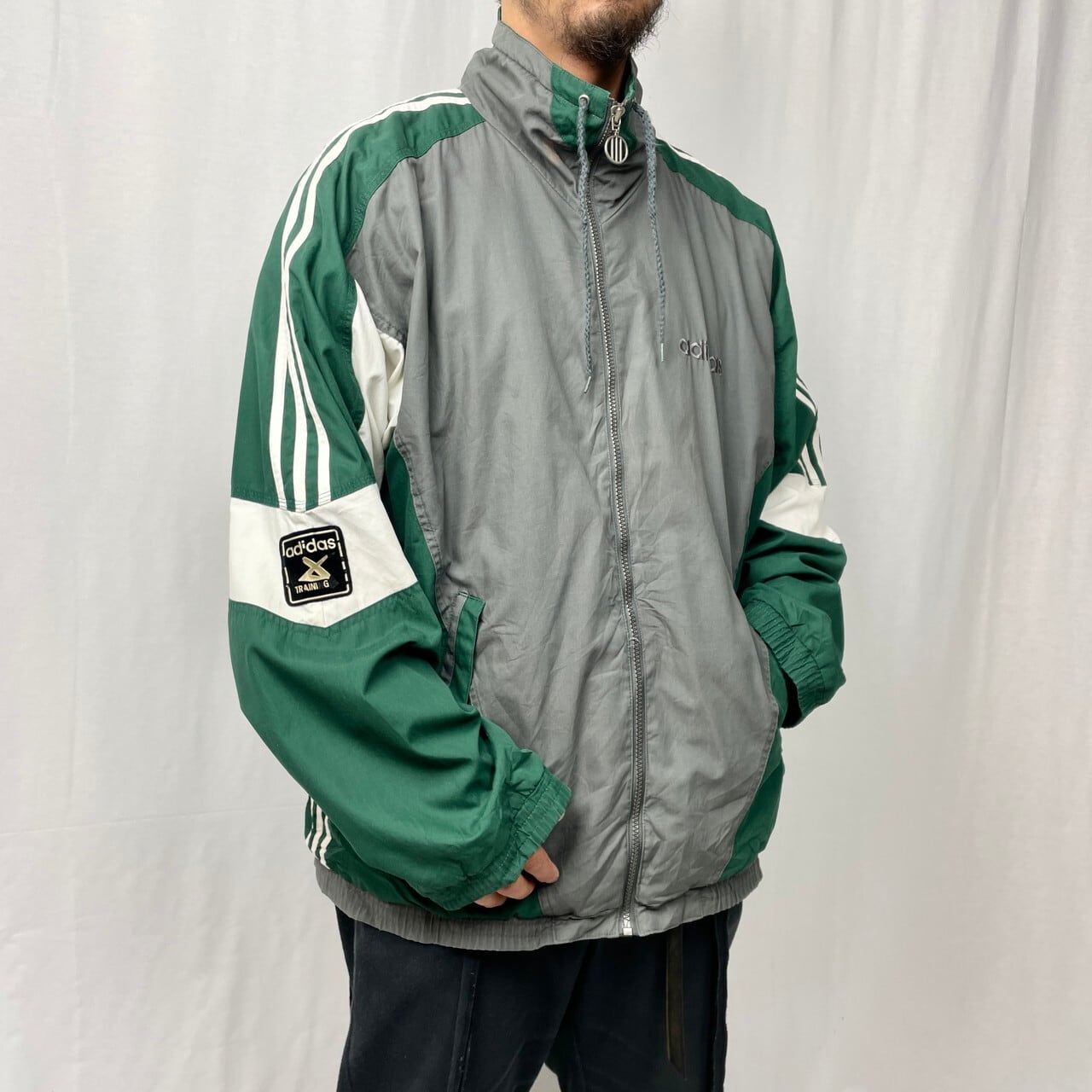 80年代 adidas アディダス ポリエステル×コットン トラックジャケット ...