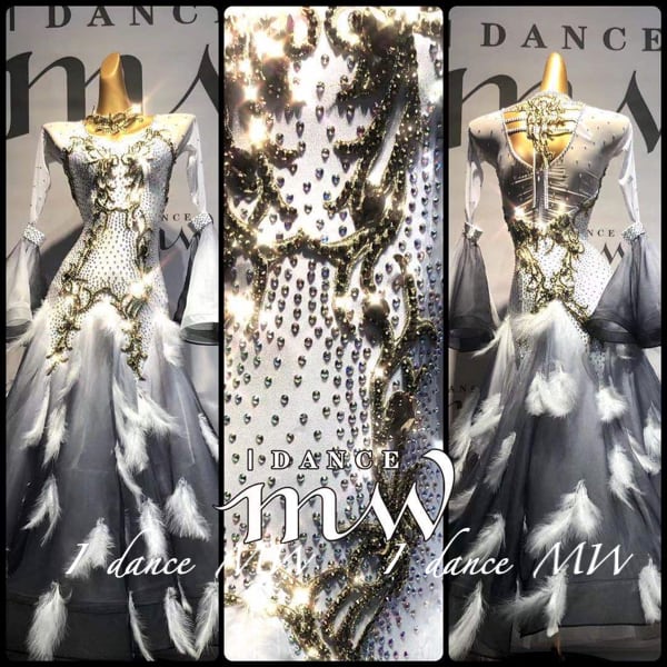 【オーダー 社交ダンスドレス】I DANCE MW 商品番号 237 A /スタンダードドレス 競技会 ソロデモ パーティー /ワルツ スロー クイック