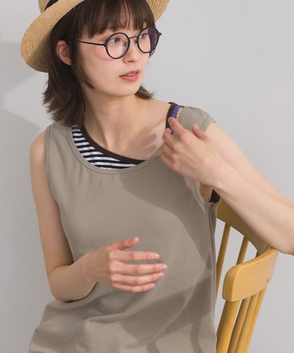 werthy 野沢和香　ASYMMETRY TANK(Cup in) K261087 カップ付きアシンメトリータンクトップ / Cup-In Asymmetrical