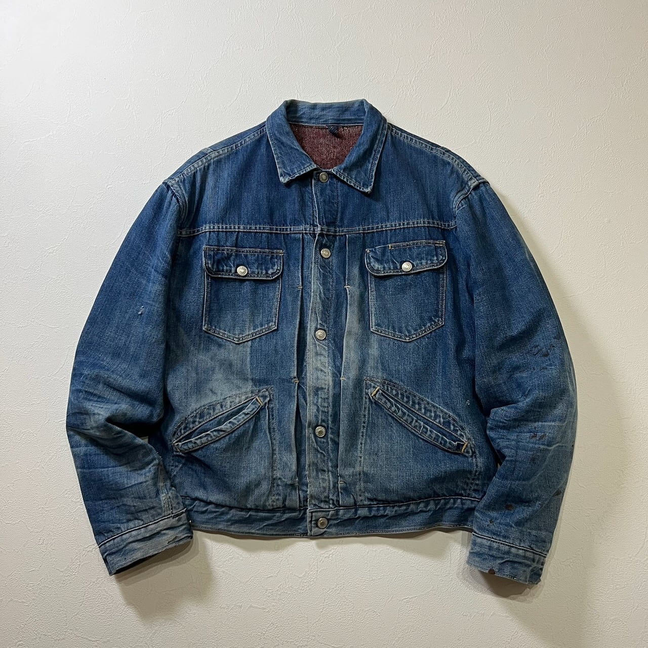 2ndタイプ　デニムジャケット ビンテージ　60s 60s JCPENNY FOREMOST 2nd type デニムジャケット 裏地ブランケット