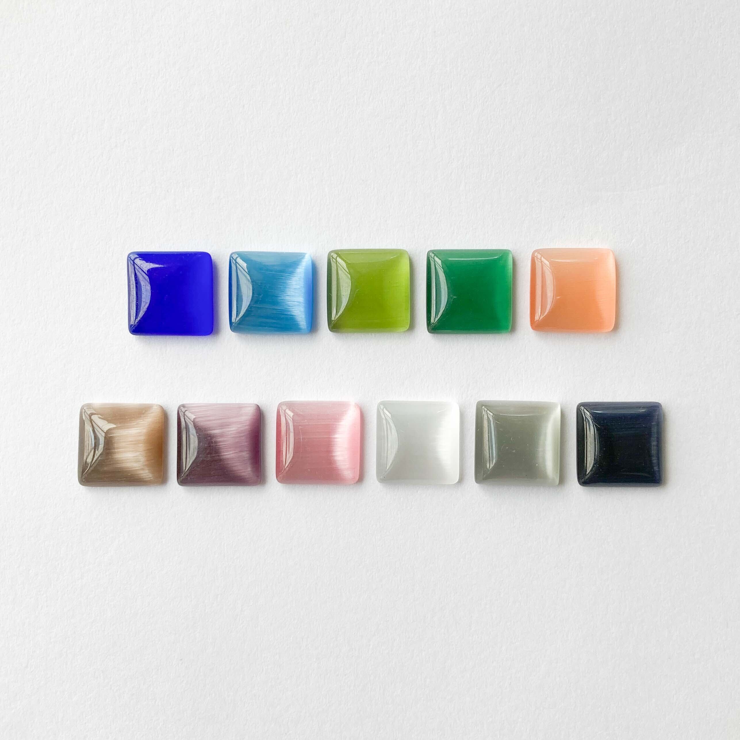 再入荷〉スクエアガラスカボション（2p） | Dua-アクセサリーパーツ