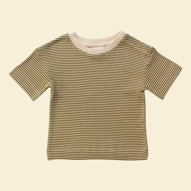 【Ziwi Baby】Short-sleeve tee - Olive Stripe