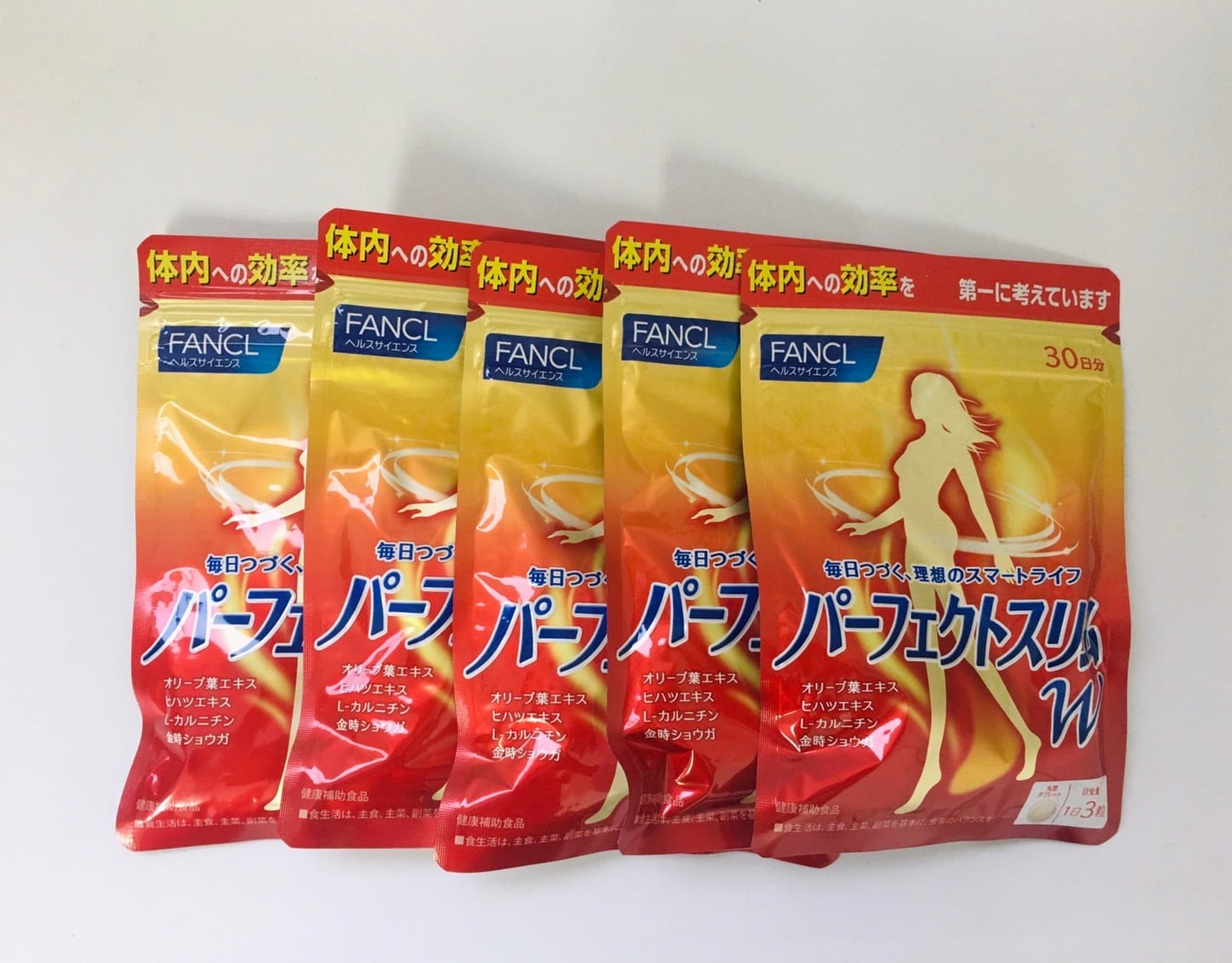 送料無料FANCLファンケル　パーフェクトスリム W30日分×5