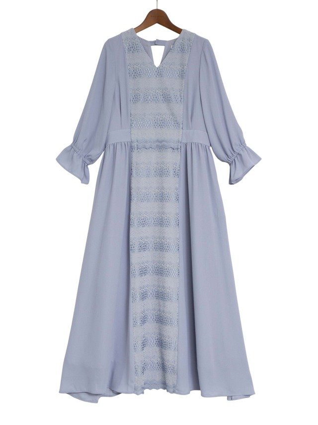 PANO-OP-091 ∫ FLOW EMBROIDERY DRESS _ BLUE