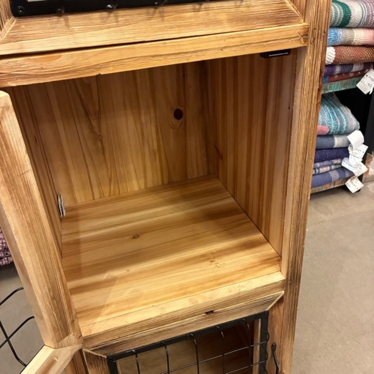 Wood Cabinet 3FLOOR　ウッドキャビネット 3フロア　3段　ミリタリー　収納家具　棚　リビング　寝室　ガレージ　インダストリアル　簡易組み立て式
