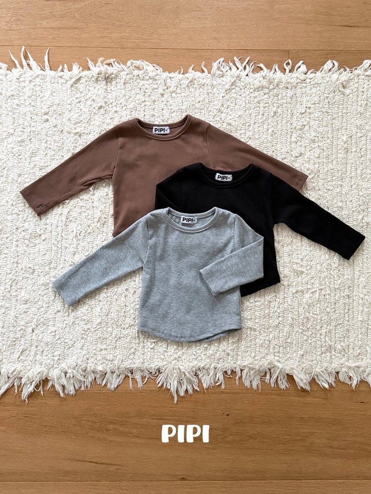 【取寄】PIPI リブTシャツ｜秋服｜韓国子供服｜26/AT