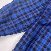 PIA SPORTS ピアスポーツ チェック ウール 長袖シャツ 4/ブルー メンズ ライカ