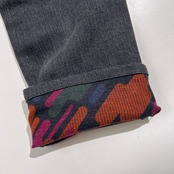 JACOB COHEN ヤコブコーエン LUXURY DENIM 裏地総柄 ストレッチ スリム デニムパンツ サイズ 28 /ブラック系 イタリア製 コロネット代理