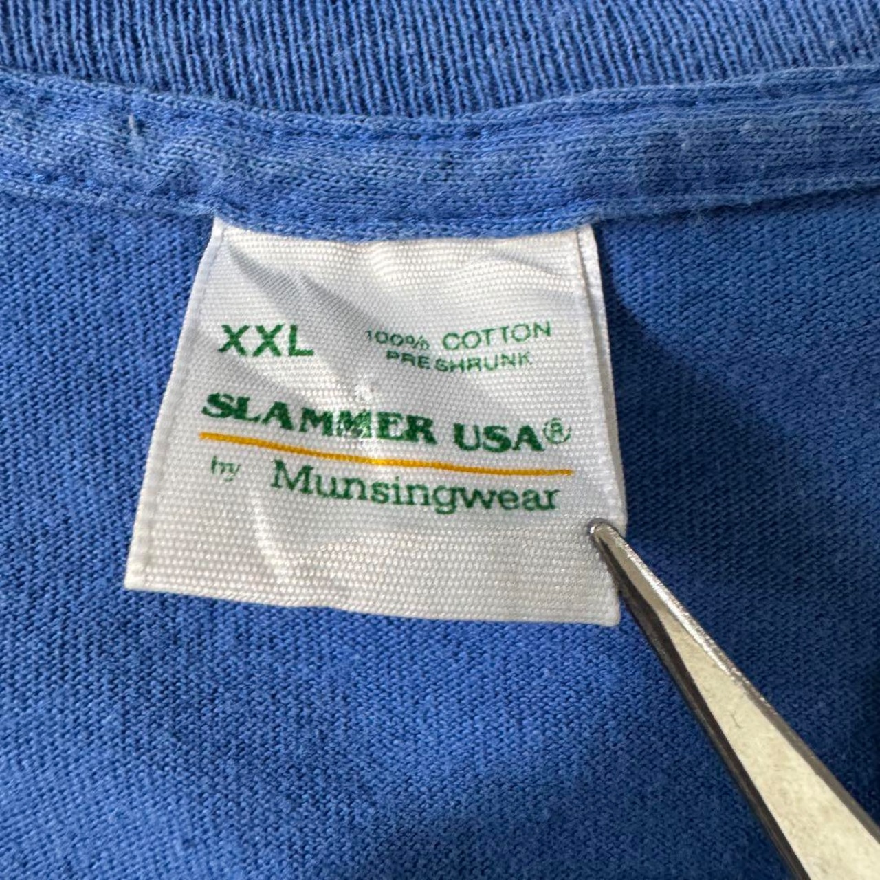 90s Pocket TEE Munsingwear 無地Tシャツ USA製 耳付き ポケT  袖シングルステッチ - 10