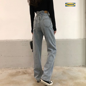 22ss バックリボンがかわいいハイウエストデニムパンツ S2111 Sugar Store