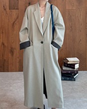 オーバーシルエット ロングコート