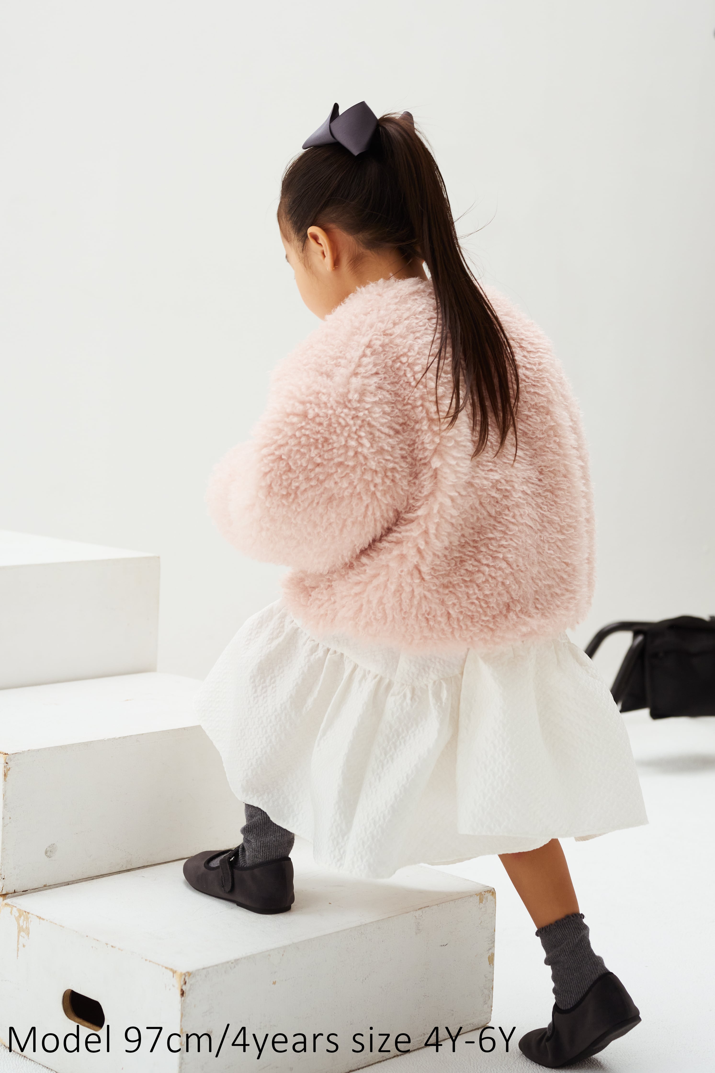【新品・未使用】アミカキッズ　プードルファー　コート　レディース　ピンク POODLE COAT KIDS PINK 1Y-6Y | AMICA・kids