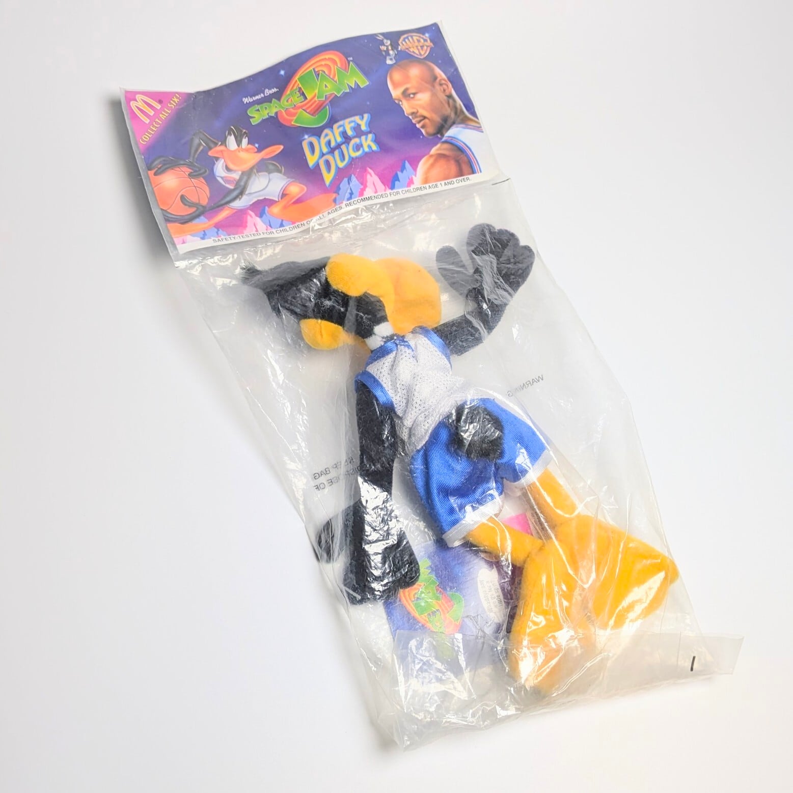 ☆VINTAGE 1996☆【 Looney Tunes ( ルーニーテューンズ ) / Space Jam 】 ダフィー・ダック McDonald's ミールトイ / ぬいぐるみ / プラッシュ 〚アメリカン雑貨 アメトイ〛