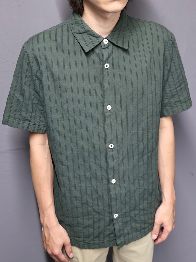 【a.p.c】stripe half sleeve shirt