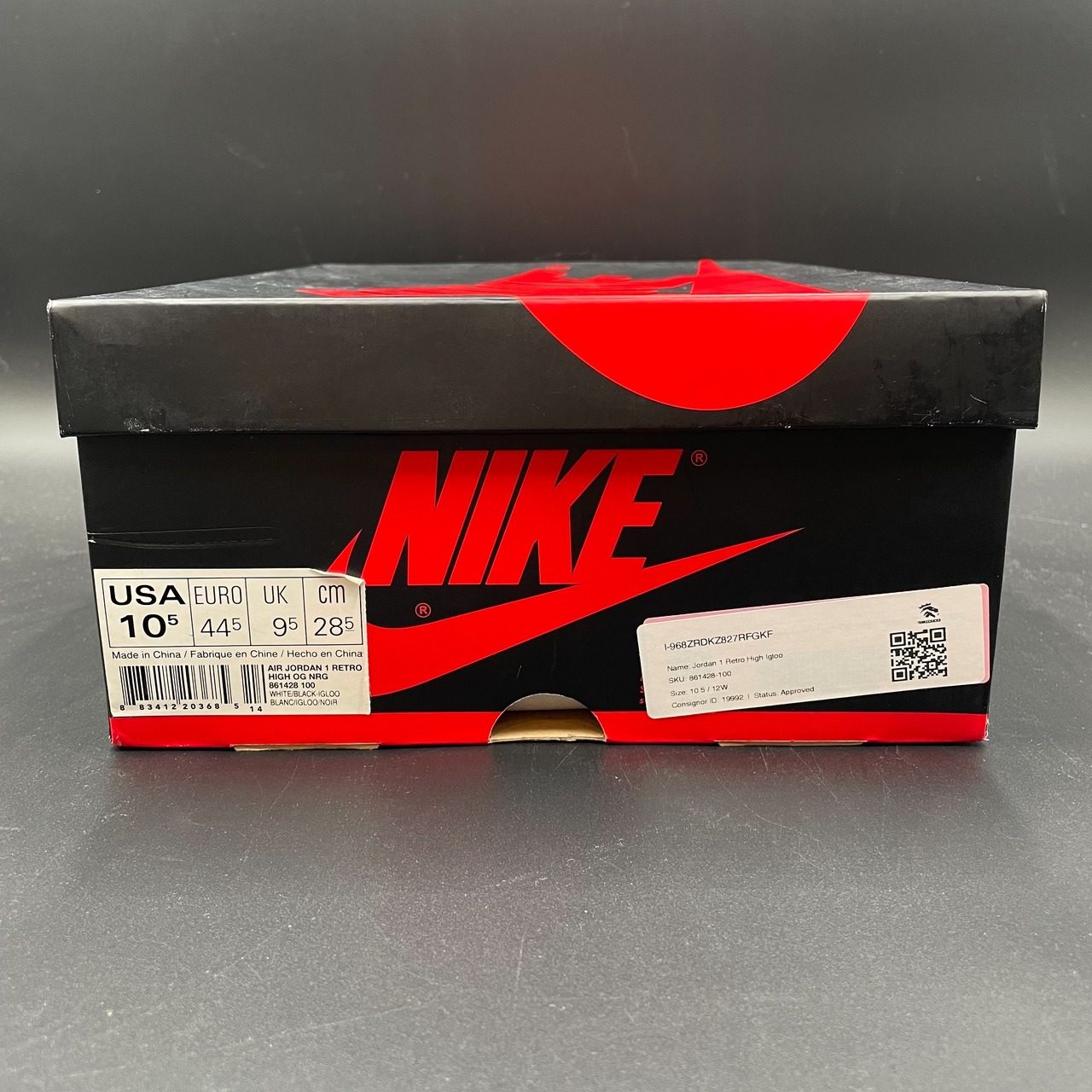 AIR JORDAN 1 RETRO HIGH IGLOO  861428-100