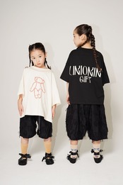 〈 UNIONINI 24SS 〉 teddybear logo big tee "Tシャツ" / Black / Womens'