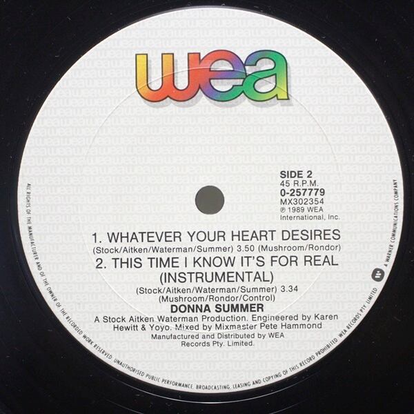 Donna Summer / This Time I Know It's For Real [257 779-0, 2 57779-0] - 画像4