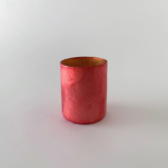 ティーライト ボーティブ キャンドルホルダー フラワーベース サンセットレッド マスタード / Votive Candleholder / Vase Sunset Red Mustard