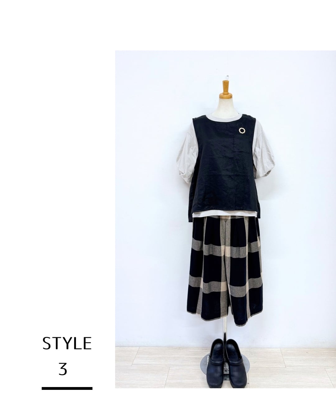 d8857＊D*g*yリネンオックス後ろ開きデザインベスト | mamanstyle