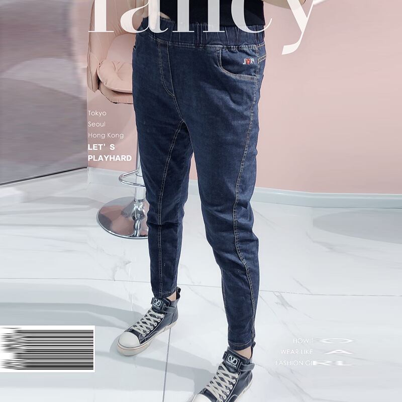 ジーンズに適した太いヒップと太もも ミックスインファッション5364311082