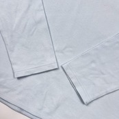BURBERRY GOLF バーバリー ゴルフ タートルネック 重ね着風 デザイン ハーフジップ 長袖シャツ L/水色 レディース