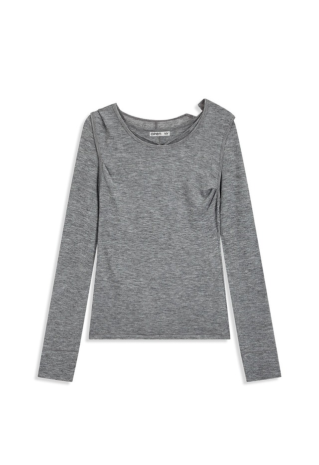 [OPEN YY] CONVERTIBLE HOOK TOP DRESS, GRAY 正規品 韓国ブランド 韓国通販 韓国代行 韓国ファッション オープン ワイワイ 日本 店舗
