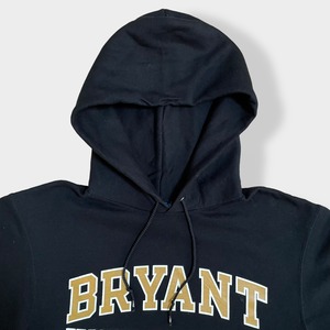 【champion】カレッジ 2段ロゴ アーチロゴ ブライアント大学  BRYANT UNIVERSITY スウェット パーカー フーディ プルオーバー SMALL チャンピオン US古着