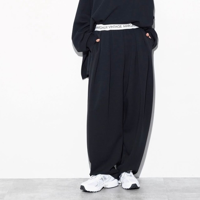 【 MARGAUX VINTAGE 】ロゴウエストゴムタックパンツ