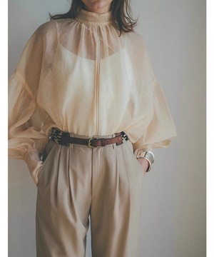 シアーパフスリーブ◆トップス【t-10661】