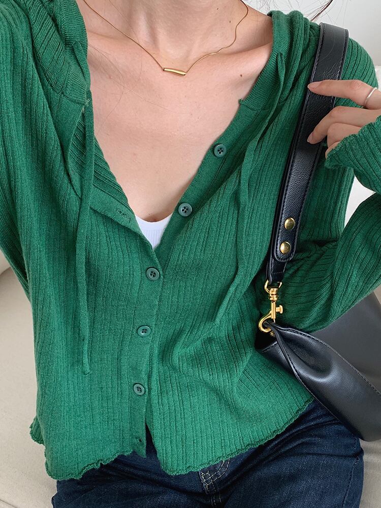 オータムカーディガン薄手カラートップス エラスティック 伸縮 秋物 ピュア ビッグFスモールZ韓国83178802753