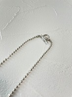 ball chain long necklace    silver