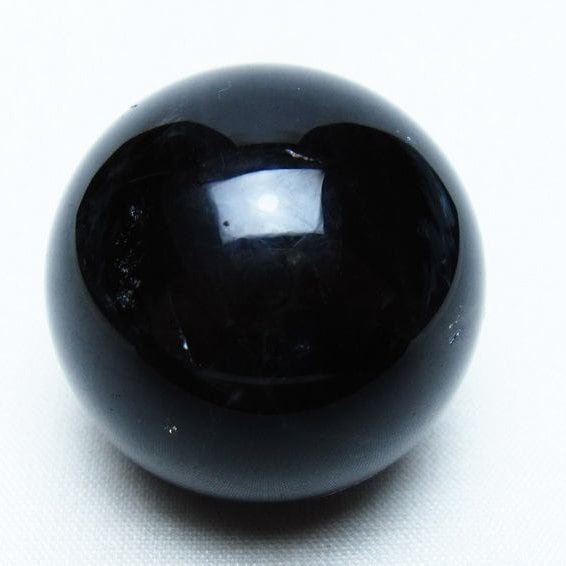 モリオン 丸玉 36mm 黒水晶 スフィア 置物 一点物 141-8072