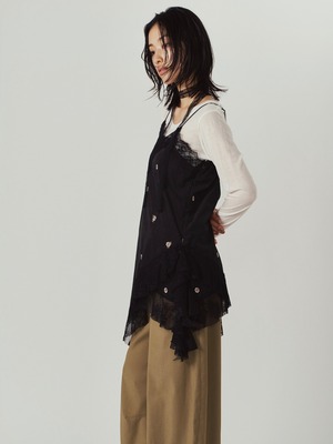 Lace Cami Dress / BLACK