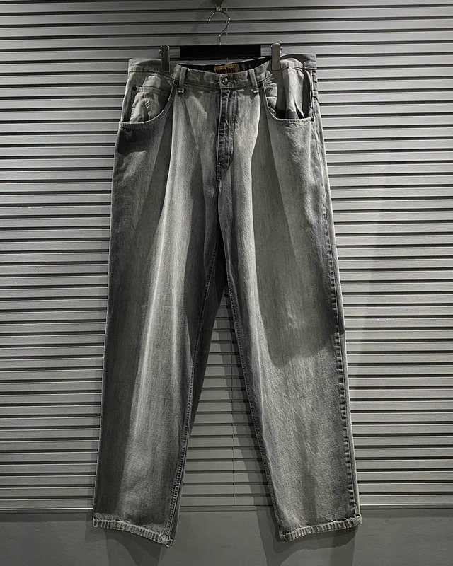 【X VINTAGE】Fade Gray Color Vintage Loose Baggy Jeans