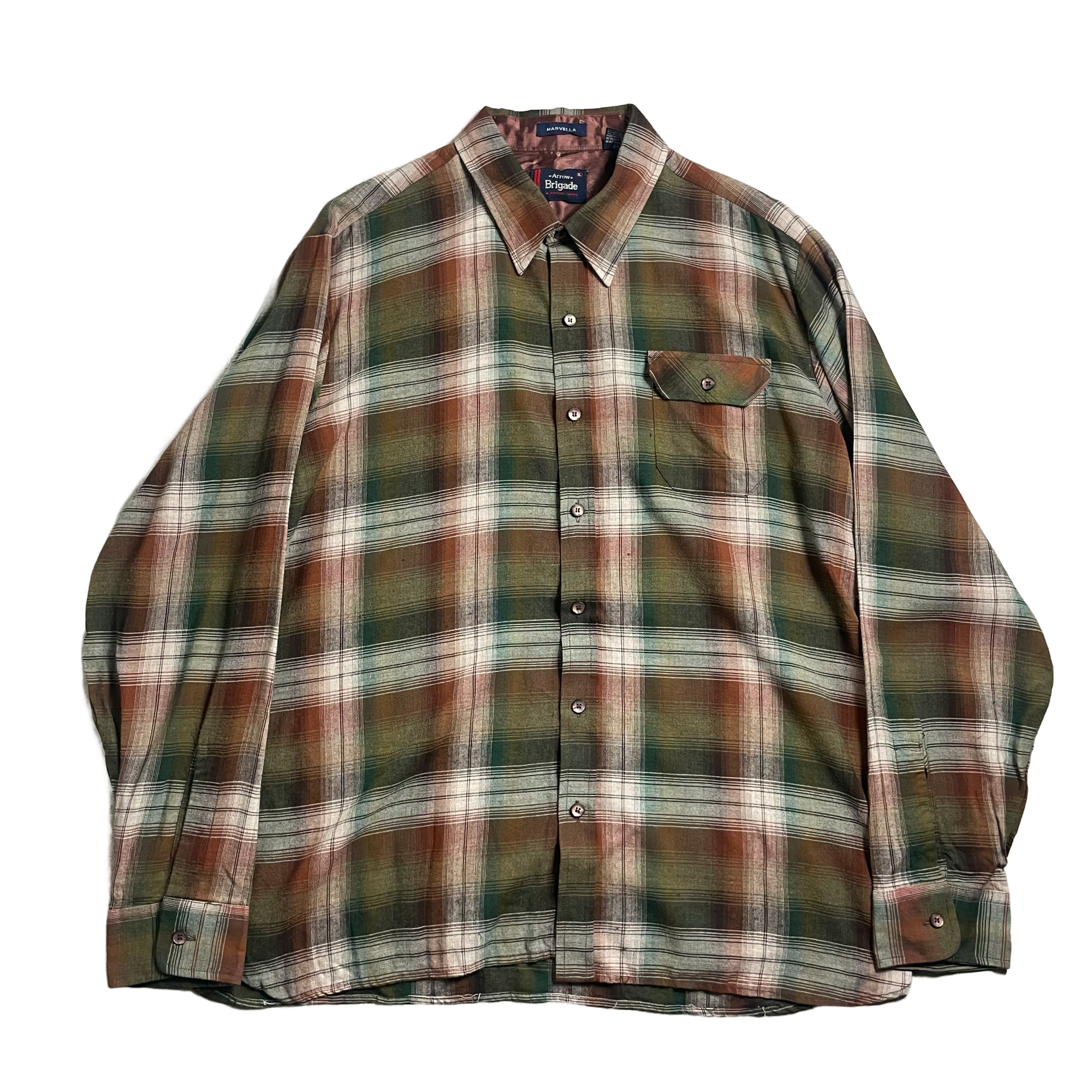 80's RAYON SHADOW CHECK SHIRTS