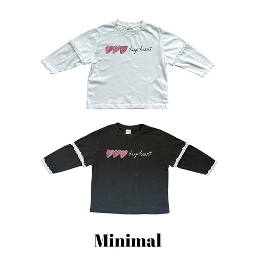 MINIMAL［取寄］deep heart lace tee 26autumn