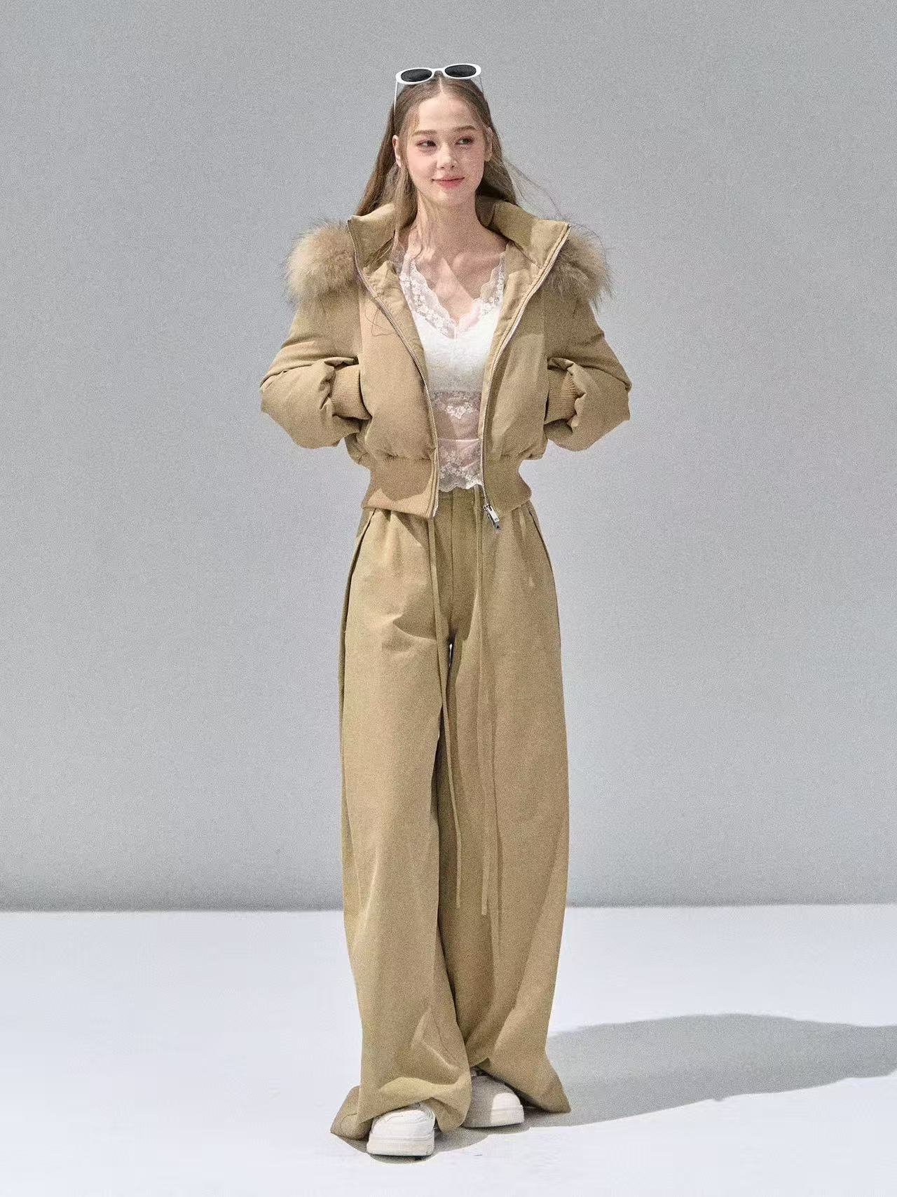 ダックダウン ウエストシェイプ ダウンジャケットV05019