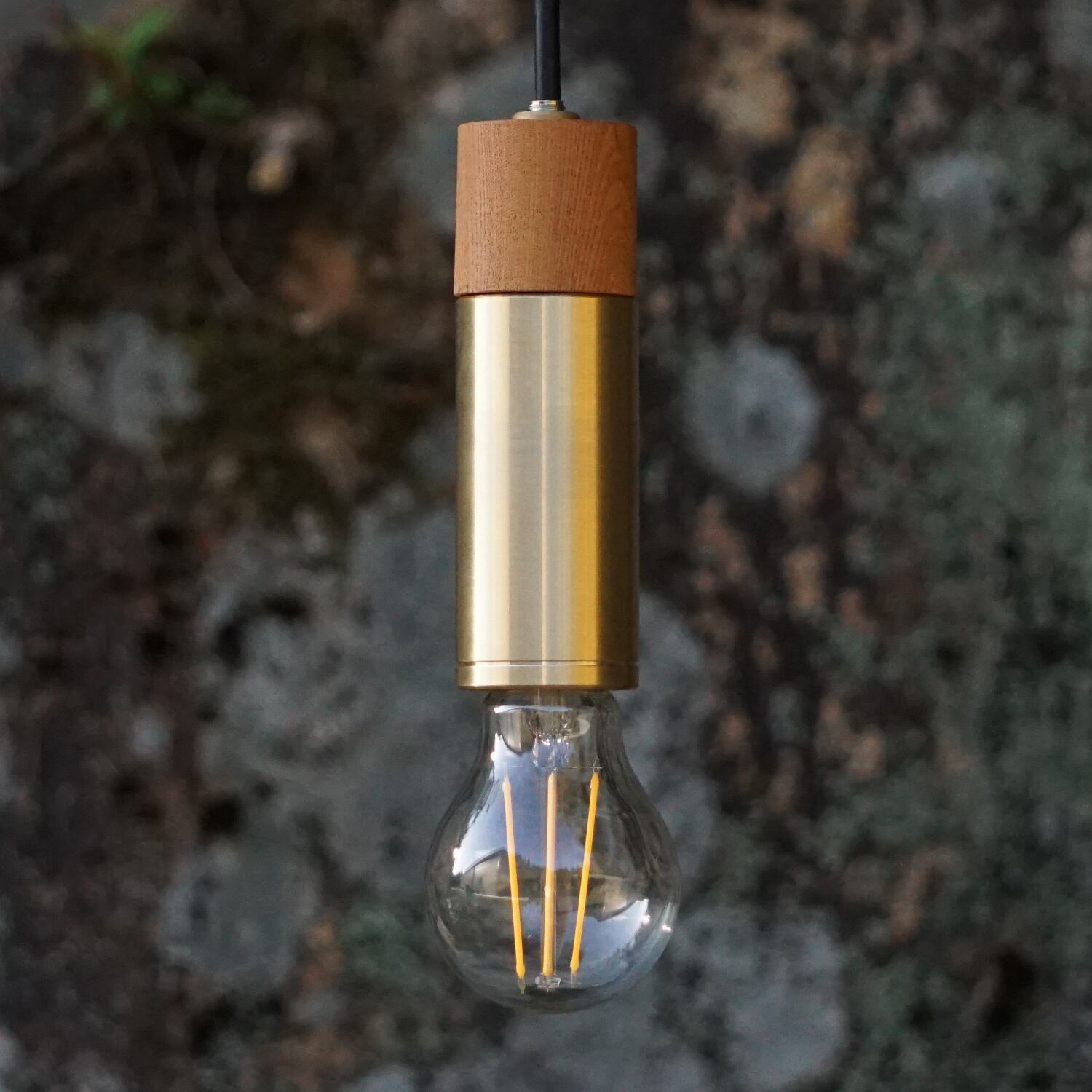 木と真鍮のライト E26 - 照明（ライト）・ランプ