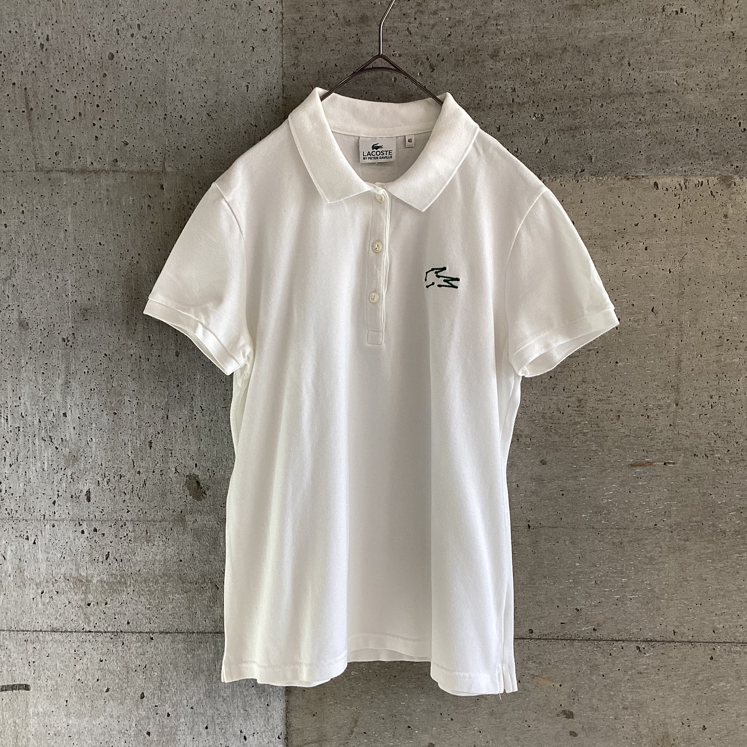 LACOTE BY PETER SAVILLE white polo shirt | 古着屋 SAJI powered by BASE