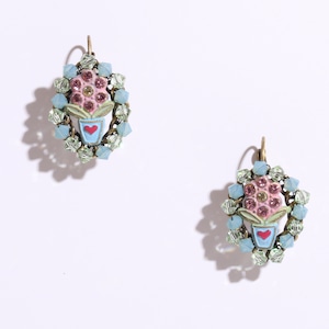 Carousel earring stud dangllng ピアスFlower