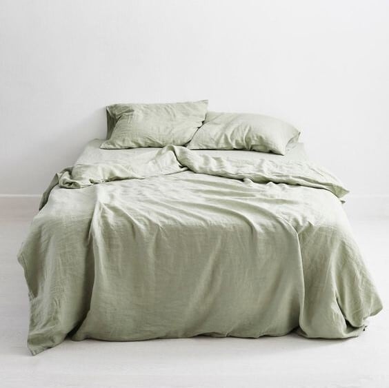 SAGE セージ100% 天然素材 リネン　ベッドセット　ダブルベッド用 sustainably sourced bedding